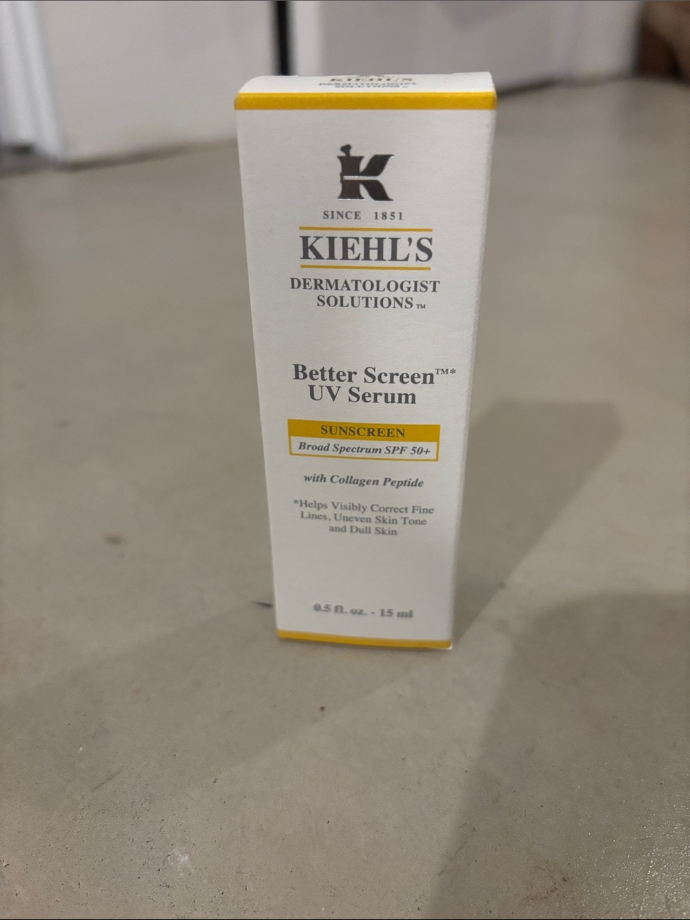 NIB Kiehl’s Better Screen UV Serum Sunscreen SPF 50+ with Collage Peptide